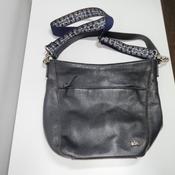 The Sak Leather Crossbody Bag Purse Black - Picture 1 of 16
